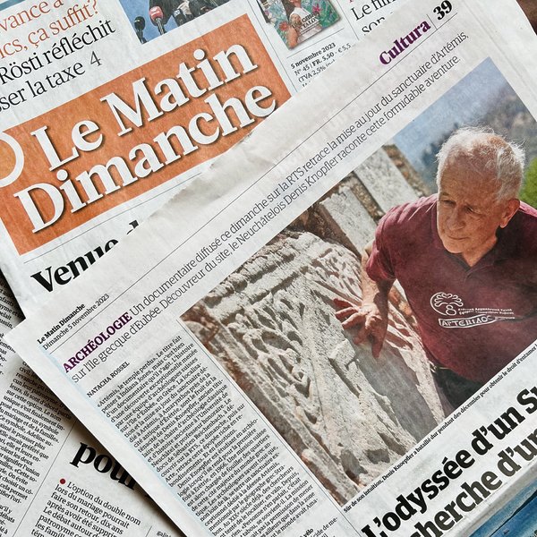 Artémis, le temple perdu. Article paru dans Le Matin Dimanche, signé Natacha Rossel. Noxediem, creative & production studio, Sébastien Reichenbach