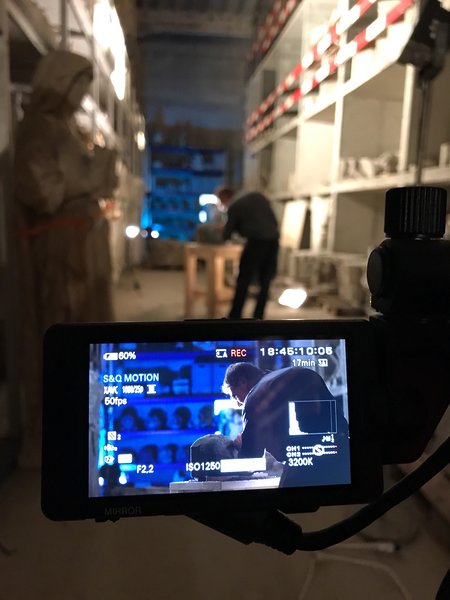 Cathédrale de Lausanne, dépôt lapidaire, documentaire sur la Portail Montfalcon. Production de documentaires et films culturels pour les musées. Noxediem, production audiovisuelle, Sébastien Reichenbach